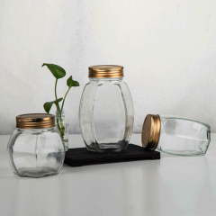 375ml 380ml 730ml Hexagon Honey Jam Jar