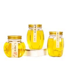 375ml 380ml 730ml Hexagon Honey Jam Jar