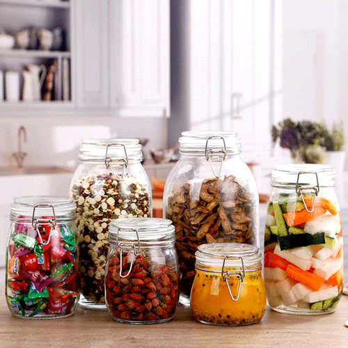 100ml 500ml 750ml 1000ml 1500ml 2000ml 3000ml Round Square Sealed Jar