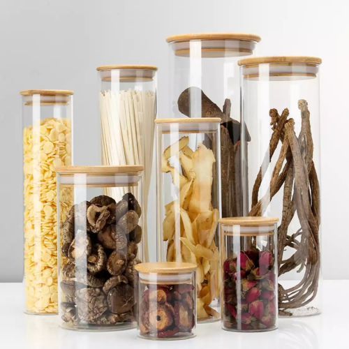 380ml 450ml 500ml 600ml 650ml750ml 800ml 1000ml 1100ml 1200ml 1400ml 2000ml Glass Jar with Wooden Lid