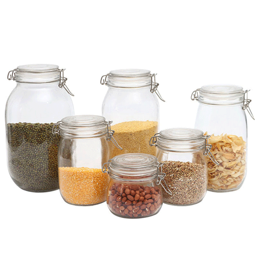 100ml 500ml 750ml 1000ml 1500ml 2000ml 3000ml Round Square Sealed Jar