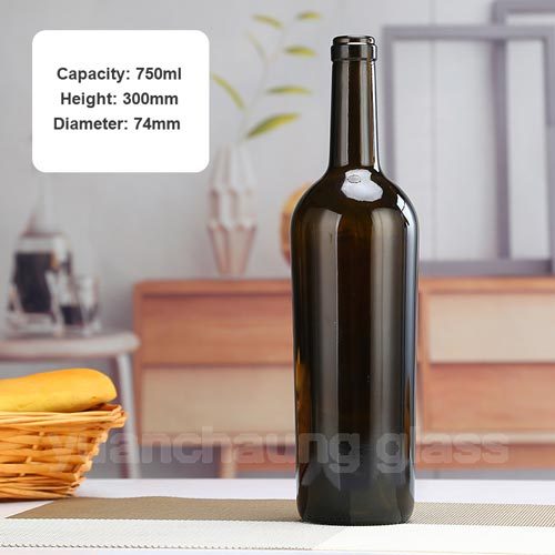 750ml Wide Shoulder Wine Bottle