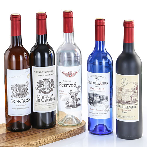 750ml Glass Wine Bottle for Bordeaux