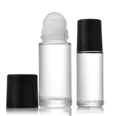 30ml 50ml Round Transparent Frosted Roll on Glass Bottle