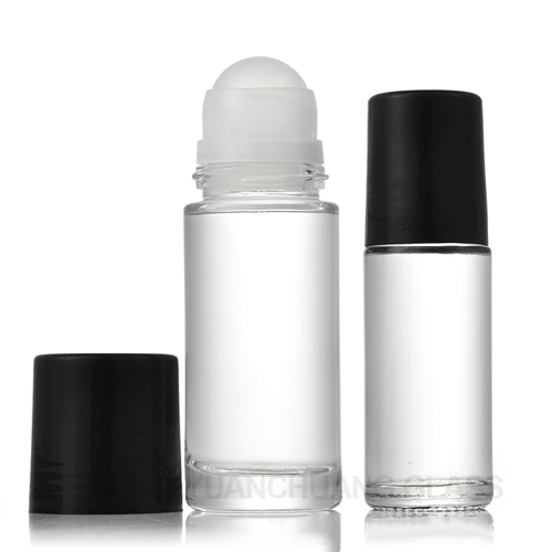 30ml 50ml Round Transparent Frosted Roll on Glass Bottle