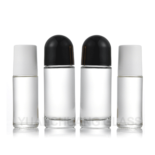 30ml 50ml Round Transparent Frosted Roll on Glass Bottle
