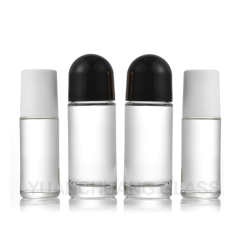 30ml 50ml Round Transparent Frosted Roll on Glass Bottle