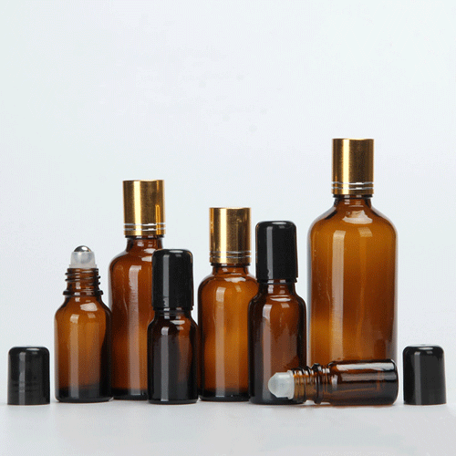 5ml 10ml 15ml 20ml 30ml 50ml 100ml Amber Roll On Glass Bottle
