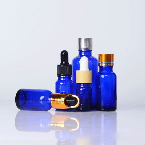 5ml 10ml 15ml 20ml 30ml 50ml 100ml Boston Bottle Blue Essential Oil Bottle