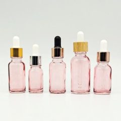 5ml 10ml 15ml 20ml 30ml 50ml 100ml Pink Boston Round Essential Oil Glass Bottle