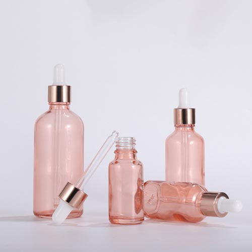 5ml 10ml 15ml 20ml 30ml 50ml 100ml Pink Boston Round Essential Oil Glass Bottle