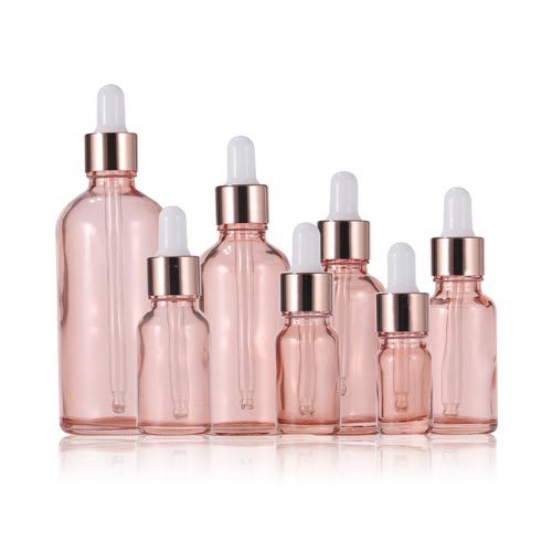 5ml 10ml 15ml 20ml 30ml 50ml 100ml Pink Boston Round Essential Oil Glass Bottle