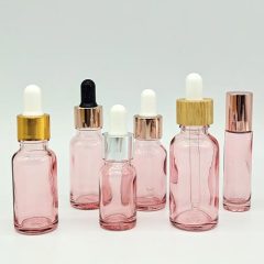 5ml 10ml 15ml 20ml 30ml 50ml 100ml Pink Boston Round Essential Oil Glass Bottle