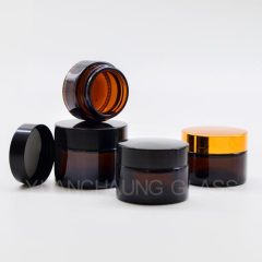 5g 10g 20g 30g 50g 100g Amber Cream Glass Jar