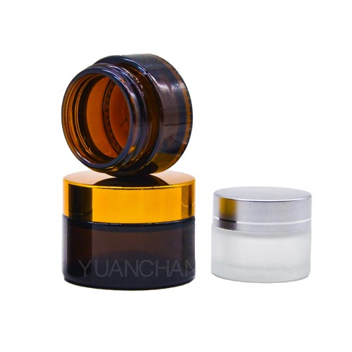 5g 10g 20g 30g 50g 100g Amber Cream Glass Jar