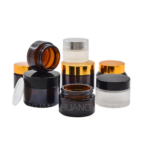 5g 10g 20g 30g 50g 100g Amber Cream Glass Jar