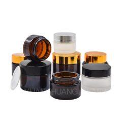 5g 10g 20g 30g 50g 100g Amber Cream Glass Jar