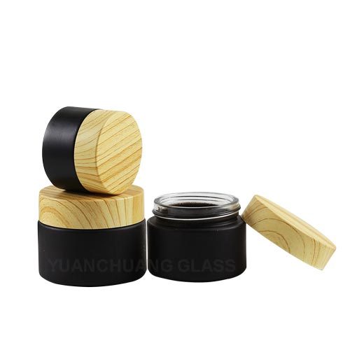 5g 10g 15g 20g 30g 50g Black Frosted Glass Cream Jar