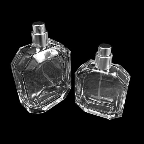 50ml 100ml Clear Spray Glass Bottle with Lid