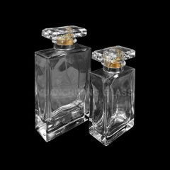 30ml 50ml 100ml Square Spray Glass Perfume Bottle with Lid
