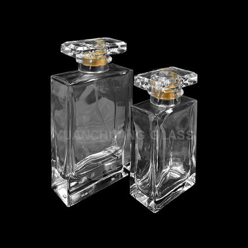 30ml 50ml 100ml Square Spray Glass Perfume Bottle with Lid