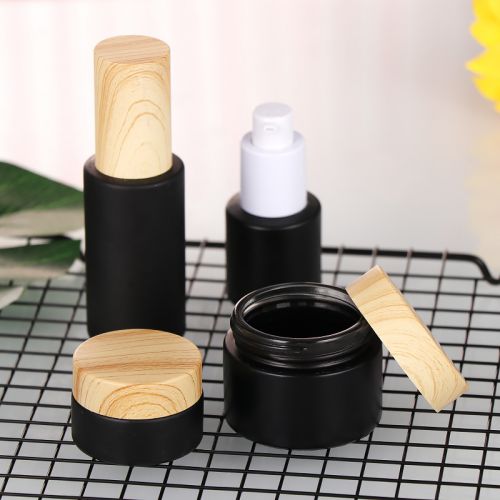 20ml 30ml 40ml 50ml 60ml 100ml Black Matte Lotion Glass Bottle