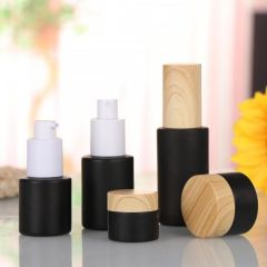 20ml 30ml 40ml 50ml 60ml 100ml Black Matte Lotion Glass Bottle