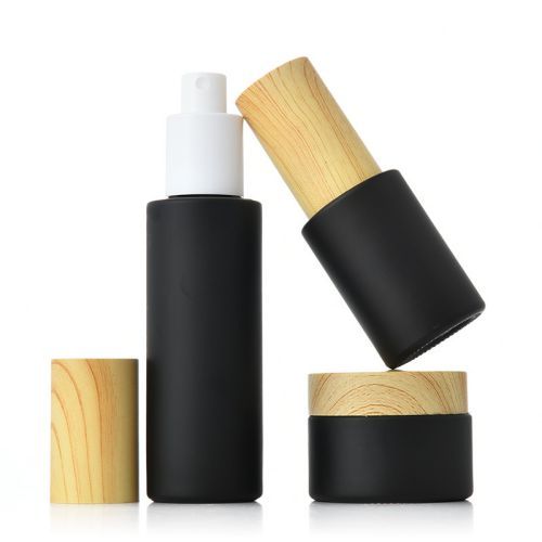 20ml 30ml 40ml 50ml 60ml 100ml Black Matte Lotion Glass Bottle