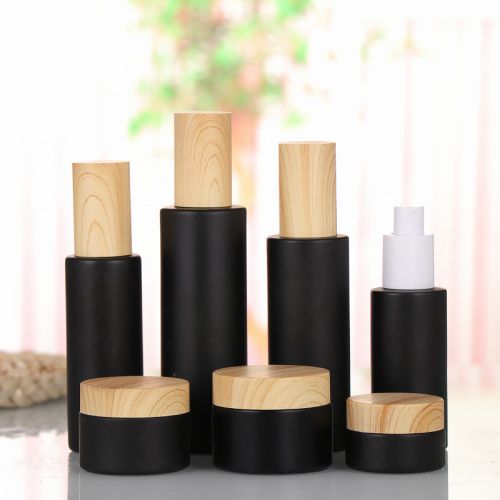 20ml 30ml 40ml 50ml 60ml 100ml Black Matte Lotion Glass Bottle