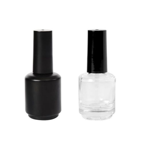 15ml Amber Yellow Black Customized Clear Nail Polish Glass Bottle