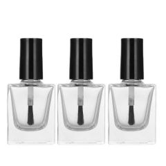 5ml 10ml 15ml Square Customized Clear Nail Polish Glass Bottle