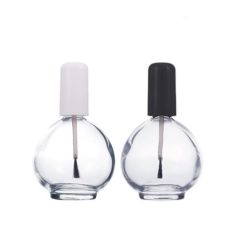 75ml Round Customized Clear Nail Polish Glass Bottle