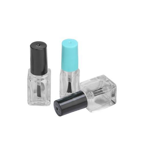 5ml Square Customized Clear Nail Polish Glass Bottle