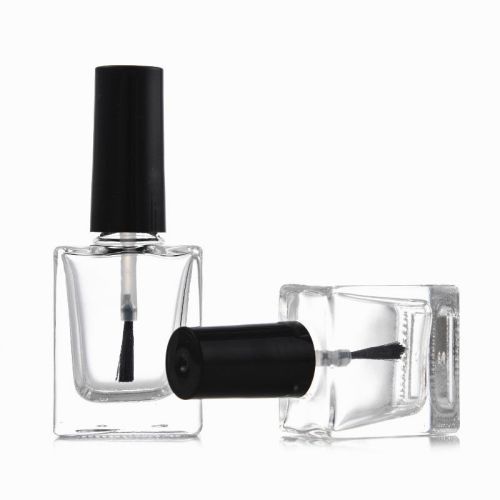 5ml 10ml 15ml Square Customized Clear Nail Polish Glass Bottle