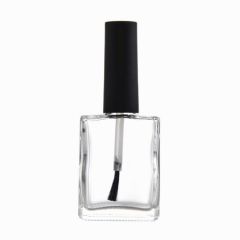 5ml 10ml 15ml Square Customized Clear Nail Polish Glass Bottle