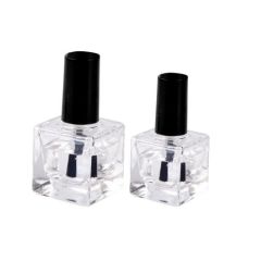 8ml 10ml Square Customized Clear Nail Polish Glass Bottle