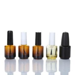 15ml Amber Yellow Black Customized Clear Nail Polish Glass Bottle