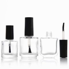 5ml 10ml 15ml Square Customized Clear Nail Polish Glass Bottle