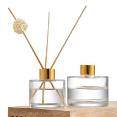 50ml 95ml 130ml 150ml 175ml 220ml Round Customized Clear Glass Aromareed Diffuser Bottle