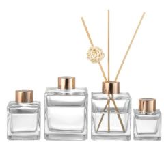 50ml 100ml 150ml 200ml 280ml Square Customized Glass Aroma Reed Diffuser Bottle