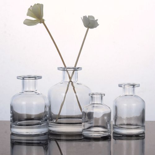100ml 150ml 200ml Round Customized Various Color Clear Glass Aromareed Diffuser Bottle
