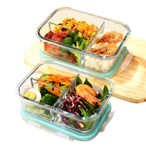 370ml 640ml 800ml 1040ml 1200ml Customized Glass Lunch Box