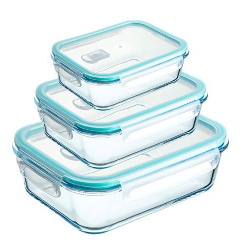 370ml 640ml 800ml 1040ml 1200ml Customized Glass Lunch Box