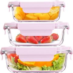 370ml 640ml 800ml 1040ml 1200ml Customized Glass Lunch Box