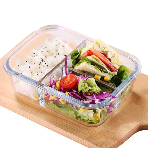 370ml 640ml 800ml 1040ml 1200ml Customized Glass Lunch Box