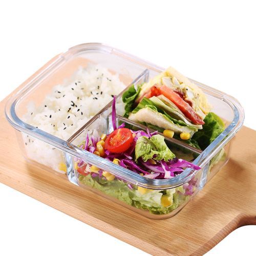 370ml 640ml 800ml 1040ml 1200ml Customized Glass Lunch Box