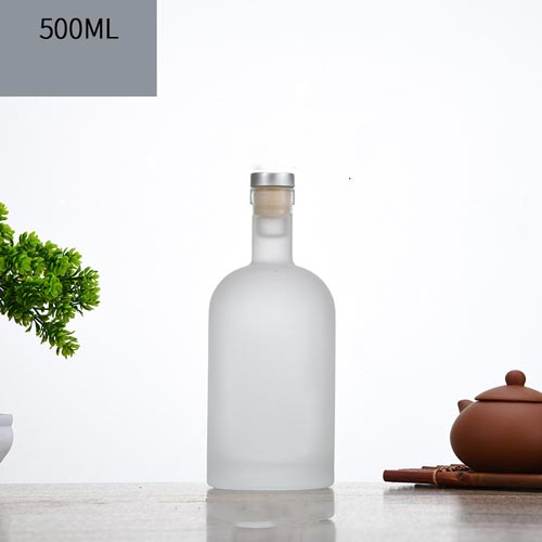 200ml 375ml 500ml 750ml 1000ml Clear Round Liquor Glass Bottle for Whisky, Rum, Tequila, Vodka, Liquor, Wine