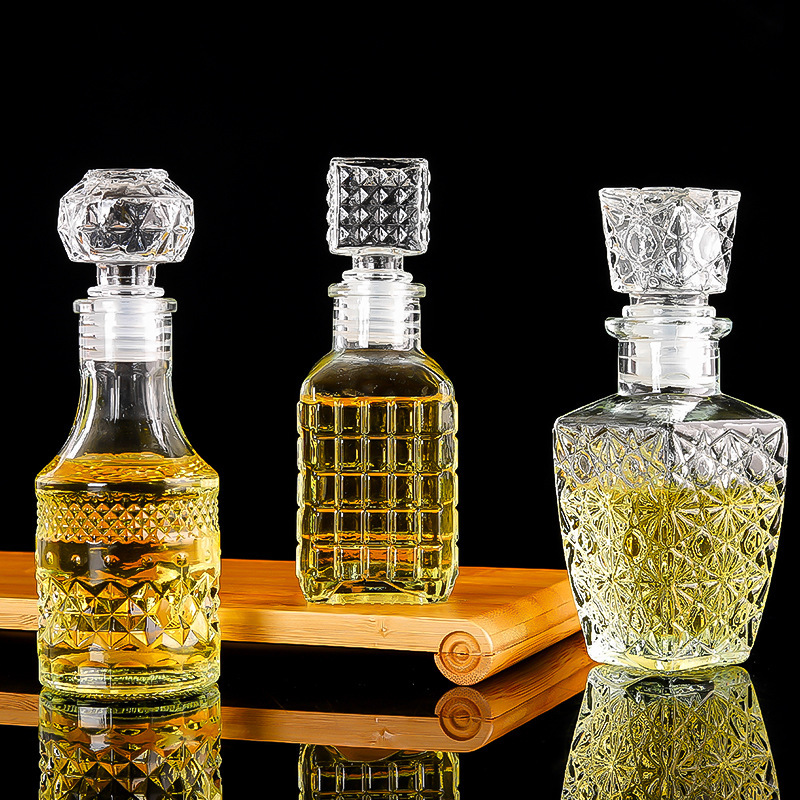 50ml 100ml 150ml Small Mini Empty Liquor Wine Glass Bottle for Whiskey Whisky Liquor
