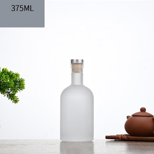 200ml 375ml 500ml 750ml 1000ml Clear Round Liquor Glass Bottle for Whisky, Rum, Tequila, Vodka, Liquor, Wine