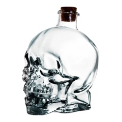 120ml 200ml 400ml 750ml Luxury Fashion Empty Skull Shape Liquor Glass Bottle